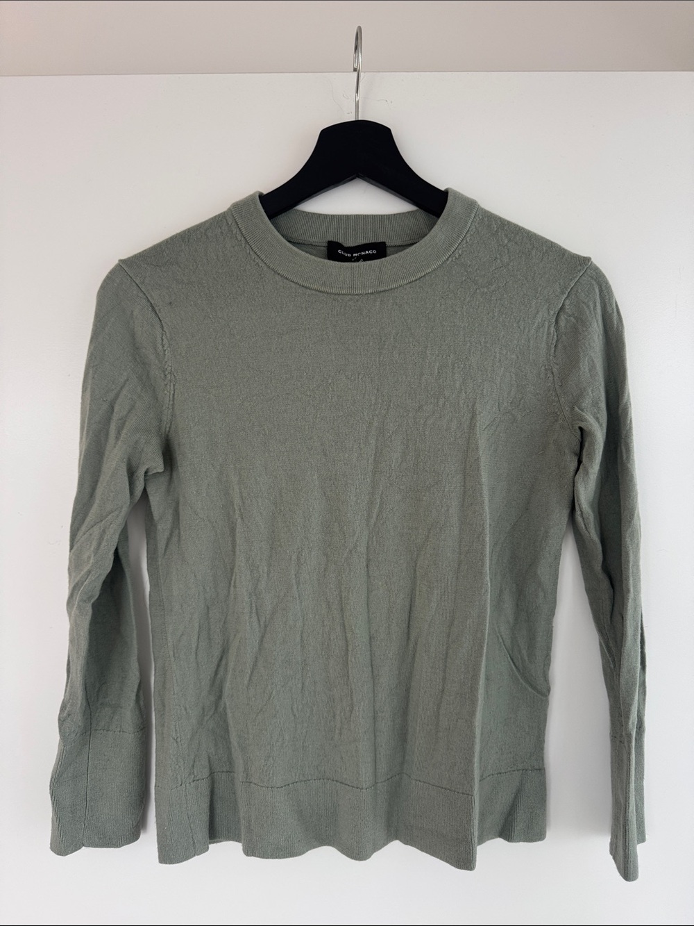 Club Monaco Sage Green Crew Neck Sweater